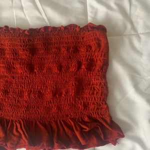 Red crop top